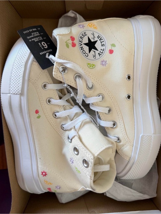 Converse Shoes - Converse Chuck Taylor All Star Platform High Top Floral Cherry Sneakers 6.5